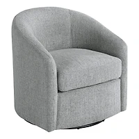 Dove Gray Upholstered Bella Swivel Chair