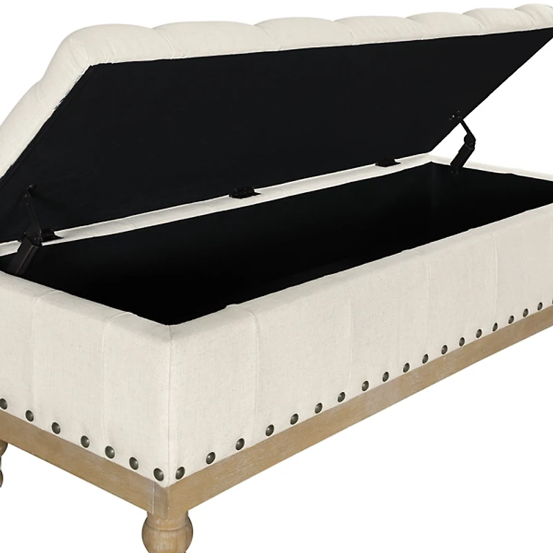 Tufted Traditional Landen Storage Bench