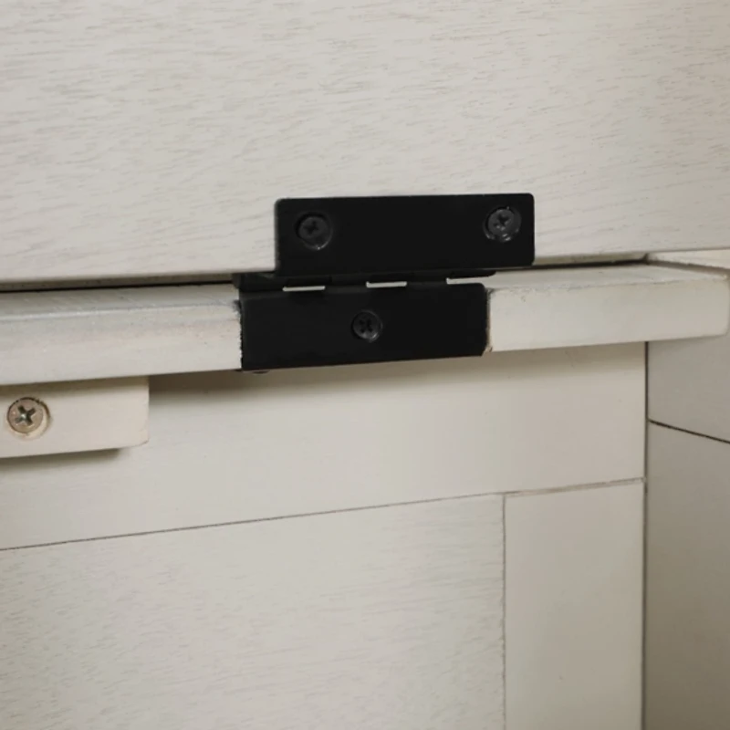 Whitewash Wood Lift-Top Storage Entryway Bench