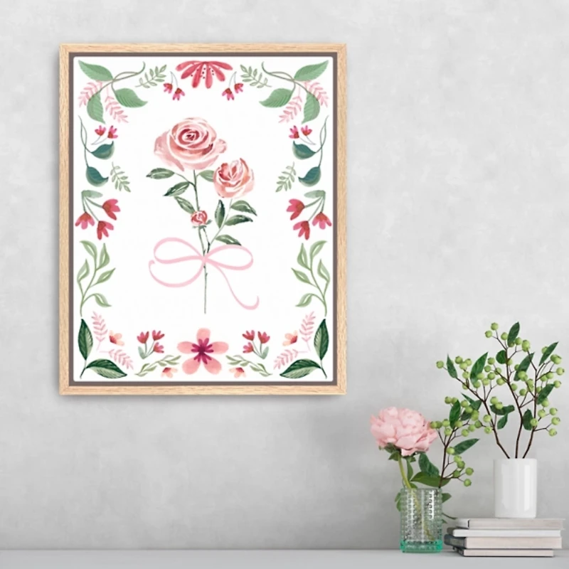 Pretty in Pink Framed Canvas Art Print