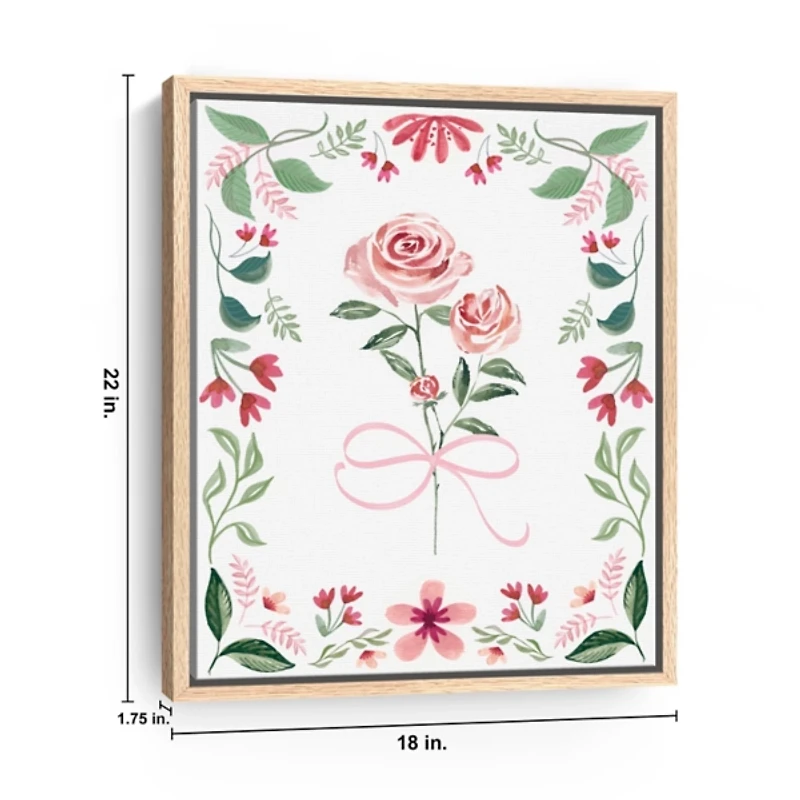 Pretty in Pink Framed Canvas Art Print