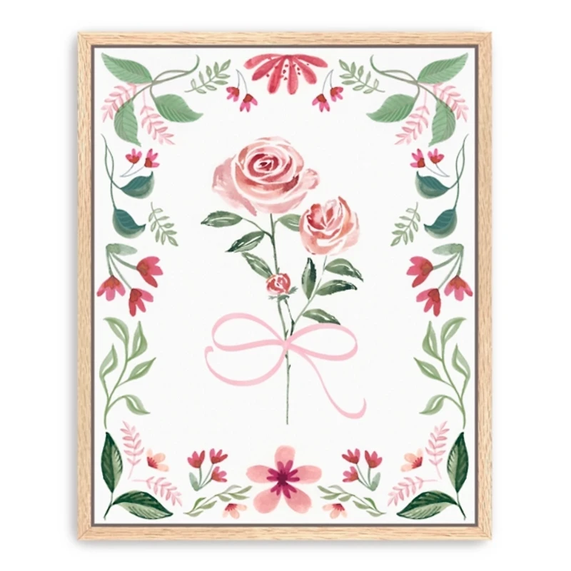 Pretty in Pink Framed Canvas Art Print