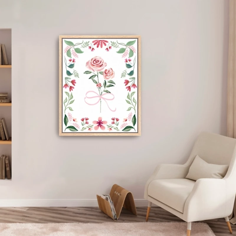 Pretty in Pink Framed Canvas Art Print, 26x32