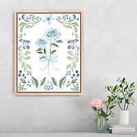 Pretty in Blue Framed Canvas Art Print