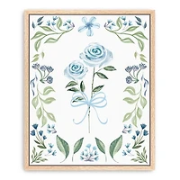 Pretty in Blue Framed Canvas Art Print