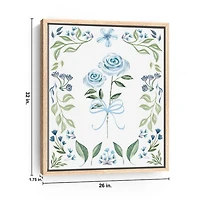 Pretty in Blue Framed Canvas Art Print, 26x32