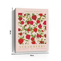 Farmers Market Strawberry Canvas Art Print, 18x24