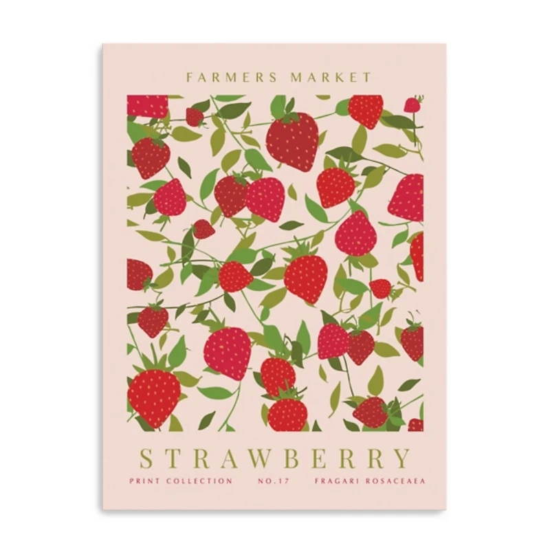 Farmers Market Strawberry Canvas Art Print, 18x24