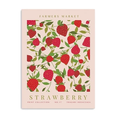 Farmers Market Strawberry Canvas Art Print