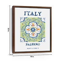 Italy Breezes Framed Canvas Art Print