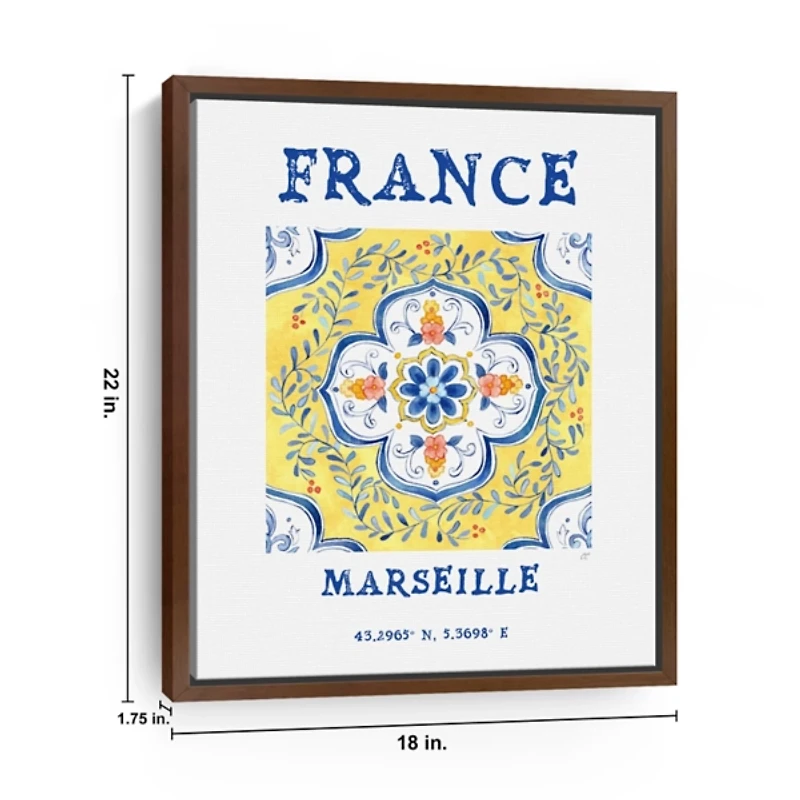 France Breezes Framed Canvas Art Print, 18x22
