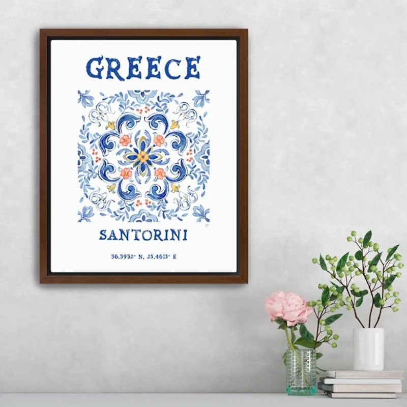 Greece Breezes Framed Canvas Art Print, 18x22
