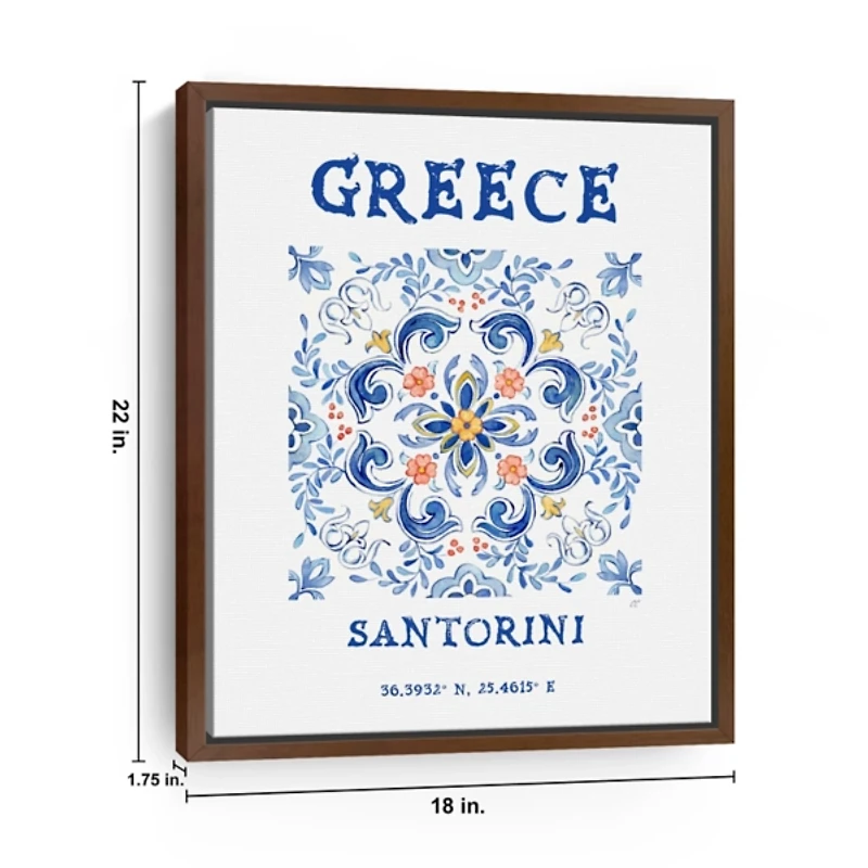 Greece Breezes Framed Canvas Art Print, 18x22