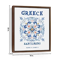 Greece Breezes Framed Canvas Art Print, 18x22