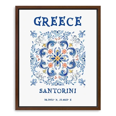 Greece Breezes Framed Canvas Art Print