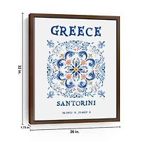 Greece Breezes Framed Canvas Art Print, 26x32