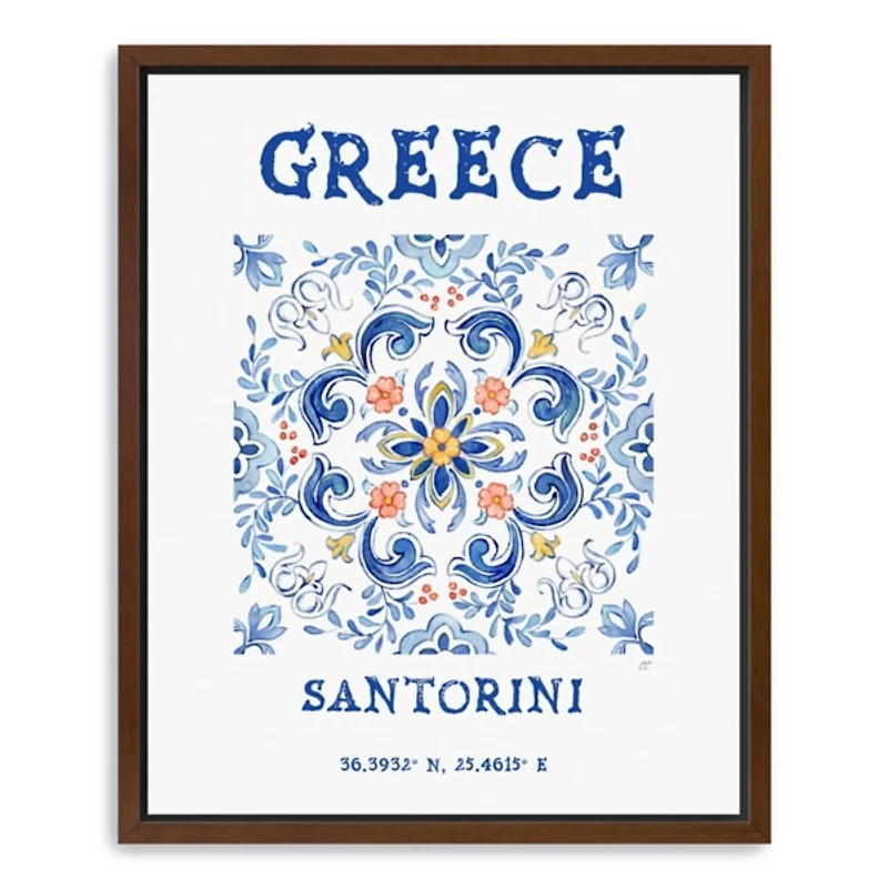 Greece Breezes Framed Canvas Art Print, 26x32