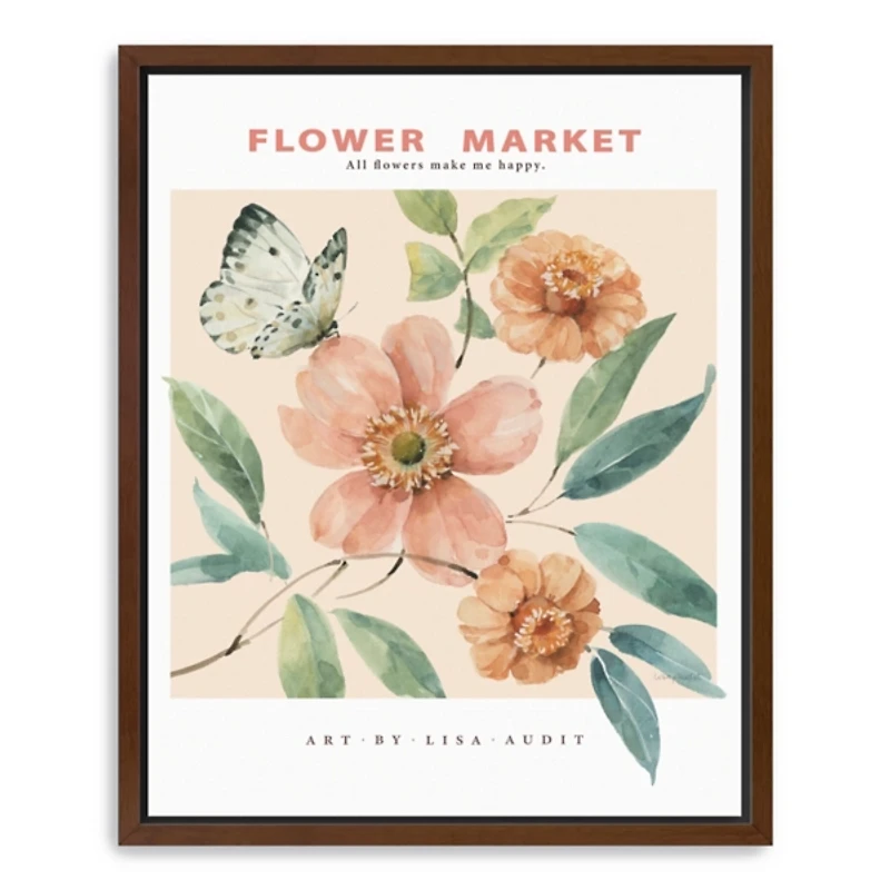 Floral Market Framed Canvas Art Print, 18x22