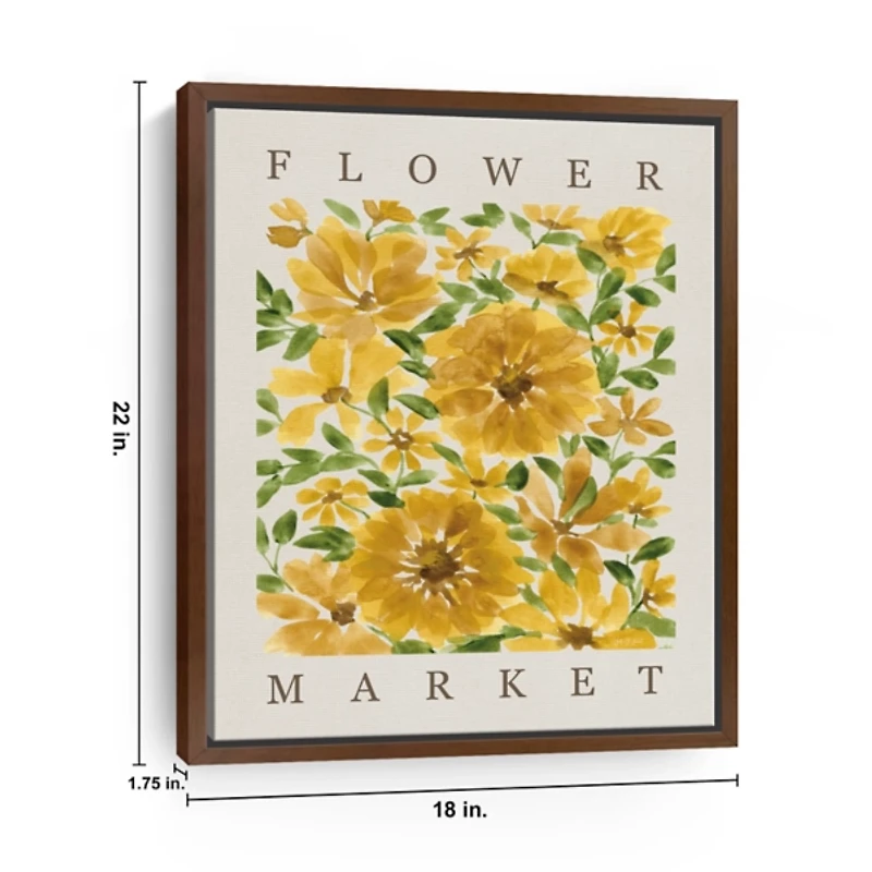 Sunflower Blooms Framed Canvas Art Print