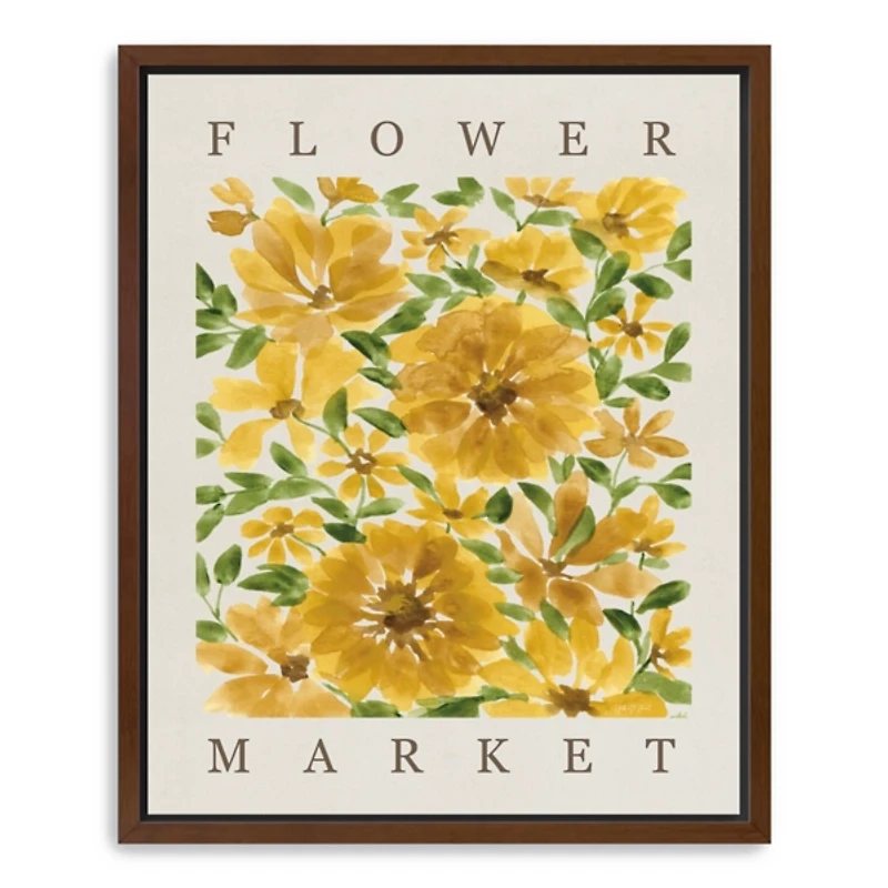 Sunflower Blooms Framed Canvas Art Print