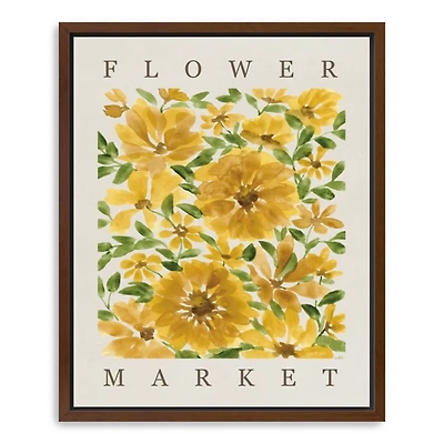 Sunflower Blooms Framed Canvas Art Print