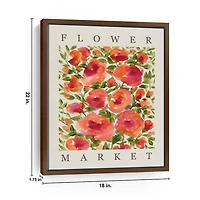 Coral Blooms Framed Canvas Art Print