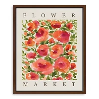 Coral Blooms Framed Canvas Art Print