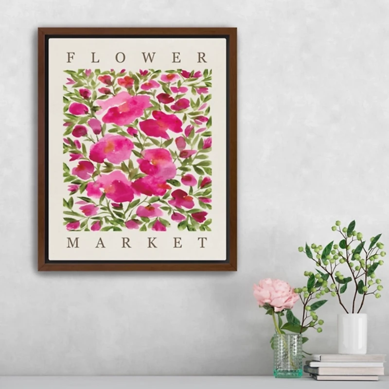 Rose Blooms Framed Canvas Art Print, 18x22