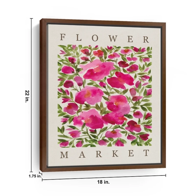 Rose Blooms Framed Canvas Art Print, 18x22