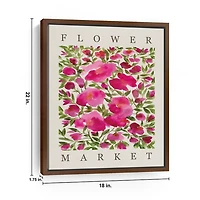 Rose Blooms Framed Canvas Art Print, 18x22