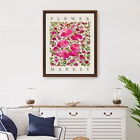 Rose Blooms Framed Canvas Art Print, 26x32