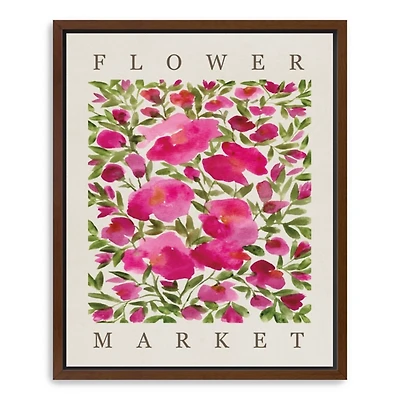 Rose Blooms Framed Canvas Art Print, 26x32