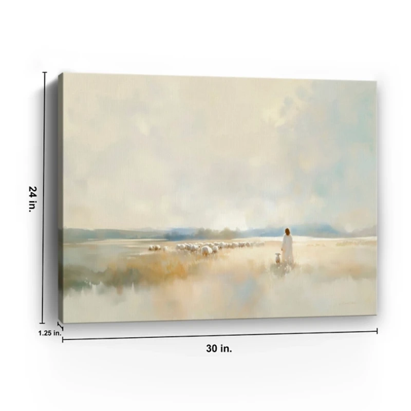 He Leads Me Canvas Art Print