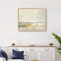 He Leads Me Framed Canvas Art Print