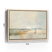 He Leads Me Framed Canvas Art Print