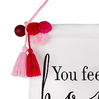Flowered Valentines Hanging Wall Plaque