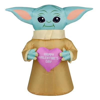 Baby Yoda Valentines Inflatable