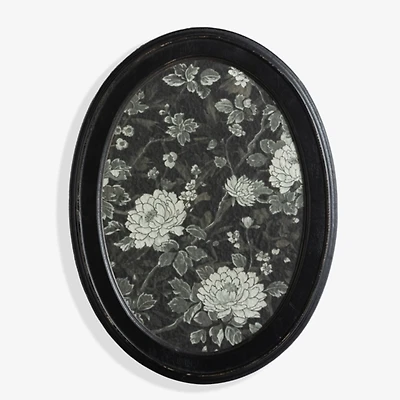 Oval Opulent Floral Framed Art Print