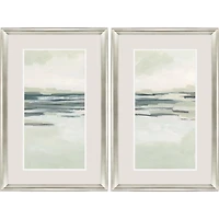 Moss Coastline Framed Art Prints, Set of 2
