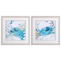 Blue Crustacean Framed Art Prints, Set of 2