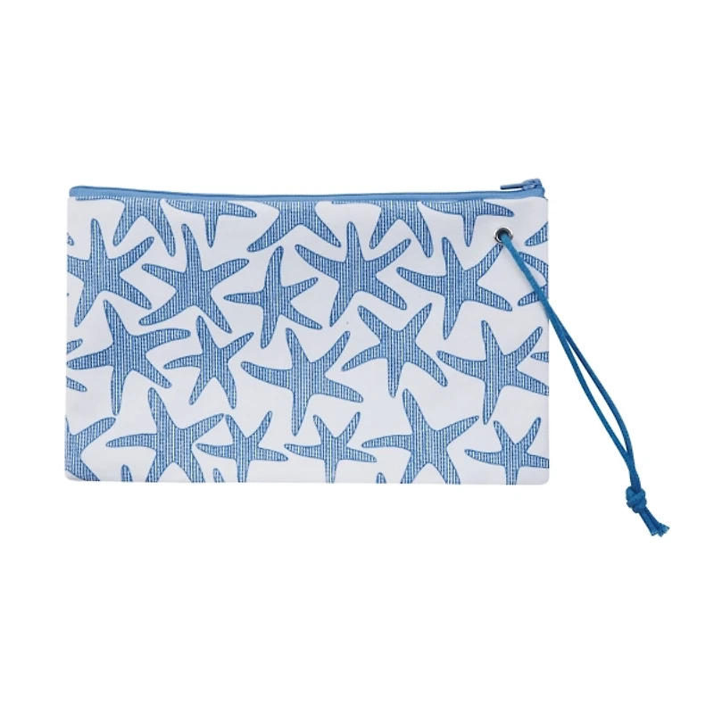 Blue Starfish Wristlet
