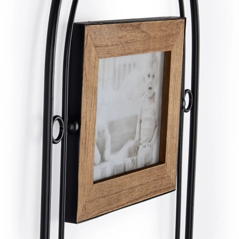 Arched Metal and Wood Collage Frame