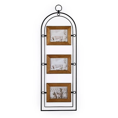 Arched Metal and Wood Collage Frame