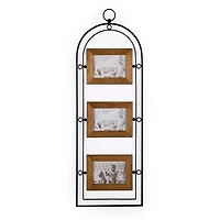 Arched Metal and Wood Collage Frame