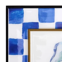 Checkered Oyster Framed Art Print