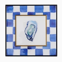 Checkered Oyster Framed Art Print