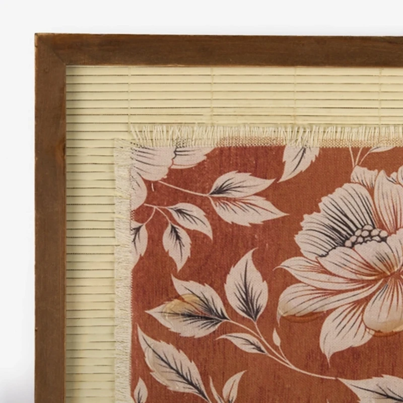 Fall Foliage on Linen Framed Art Print