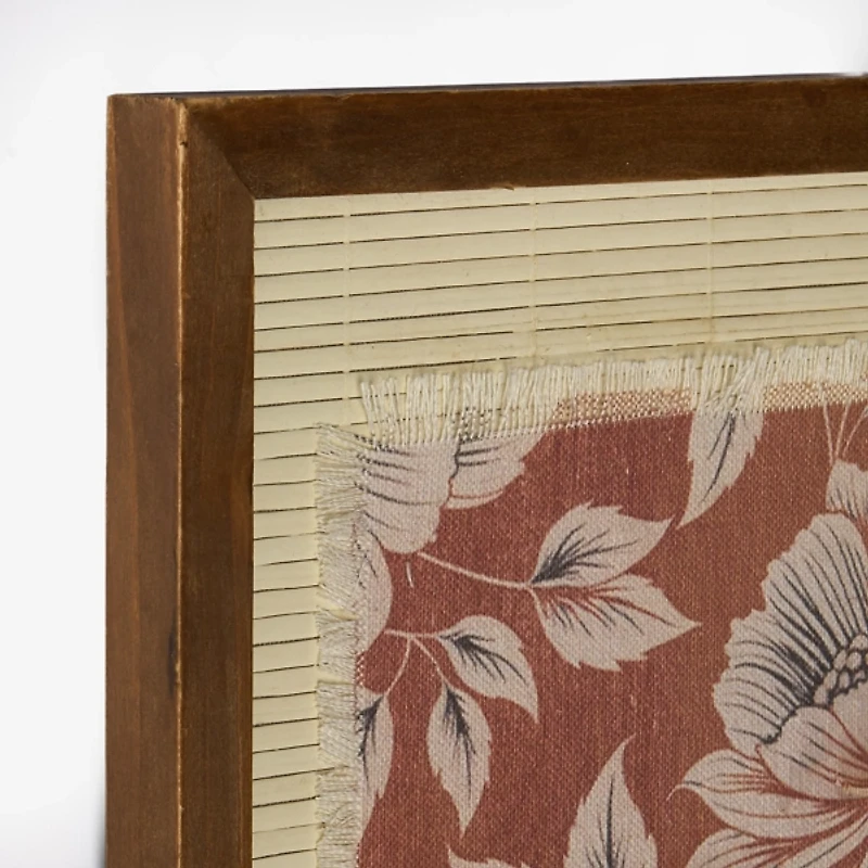 Fall Foliage on Linen Framed Art Print