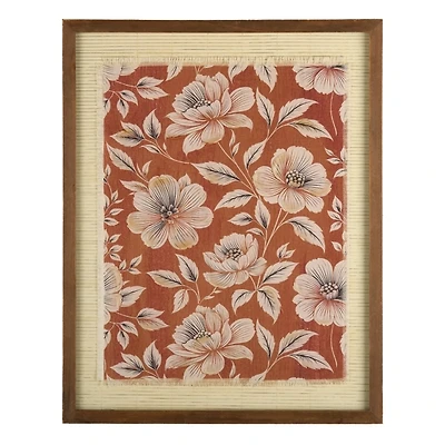 Fall Foliage on Linen Framed Art Print