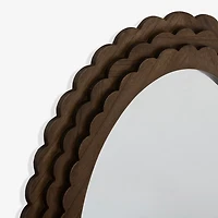 Oval Natural Scalloped Savannah Wall Mirror